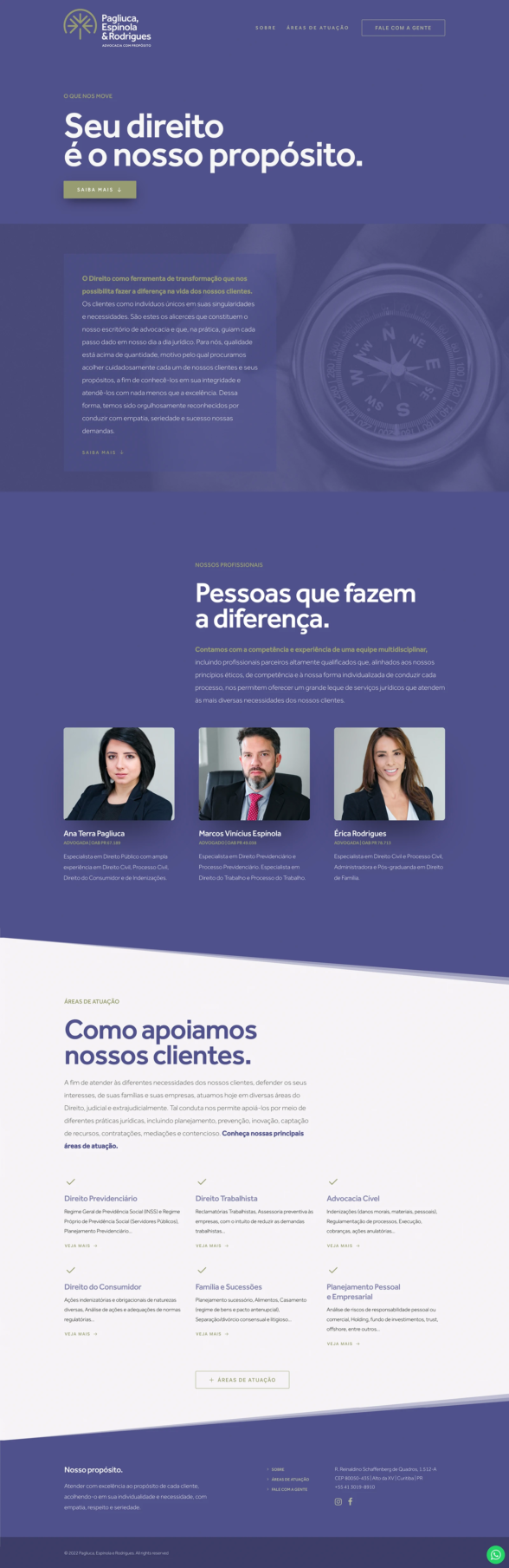 Pagliuca, Rodrigues e Espínola Website