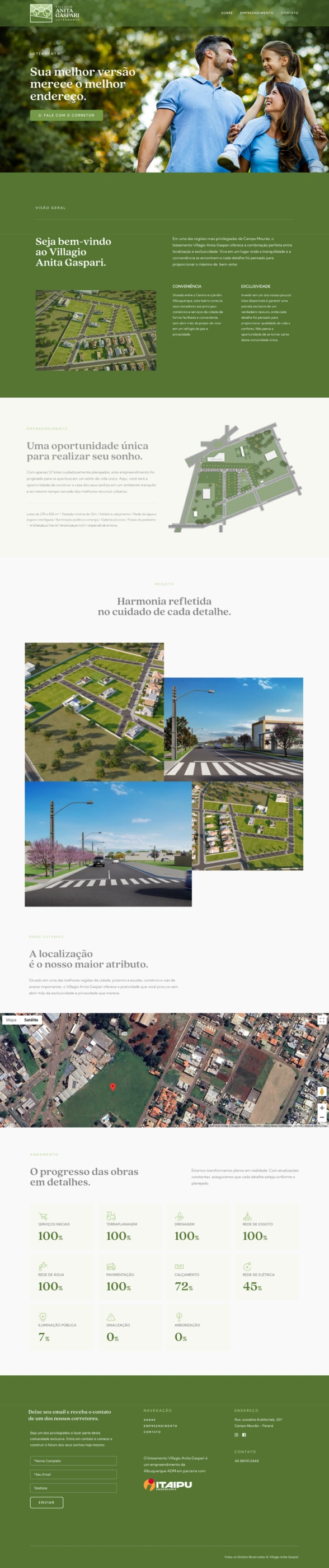 Villagio Anita GAspari Loteamento Website